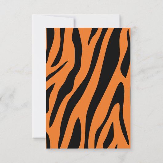 Schattige Wilde Eén Tijgers Kinderen Bedankkaart (Achterkant)