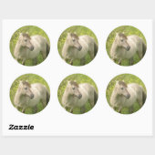 Schattige Wilde Paard Ronde Sticker (Vel)