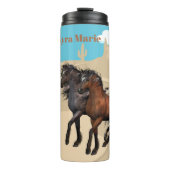 schattige wilde paarden noemen thermosbeker (Voorkant)
