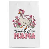 Schattige wilde vrije Mama Moederdag Medium Cadeauzakje (Voorkant)