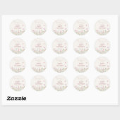 Schattige Wildflower Baby Meisje Baby shower Ronde Sticker (Vel)