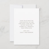 Schattige Wildflower en Bijen Foto Baby shower Bedankkaart (Achterkant)