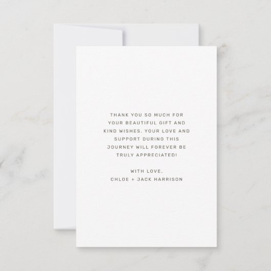 Schattige Wildflower en Bijen Foto Baby shower Bedankkaart (Achterkant)