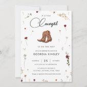 Schattige Wildflower Kleine Cowgirl Western Baby s Kaart (Voorkant)