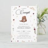 Schattige Wildflower Kleine Cowgirl Western Baby s Kaart (Staand voorkant)