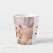 Schattige Will You Be Godfather Baby Photo Christe Latte Mok (Voorkant)