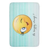Schattige windenergie Emoji Face-Be altijd gelukki Badmat (Voorkant Verticaal)
