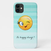 Schattige windenergie Emoji Face-Be altijd gelukki Case-Mate iPhone Case (Achterkant)