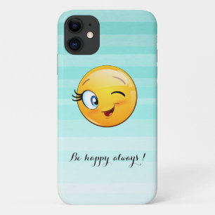 Schattige windenergie Emoji Face-Be altijd gelukki Case-Mate iPhone Case