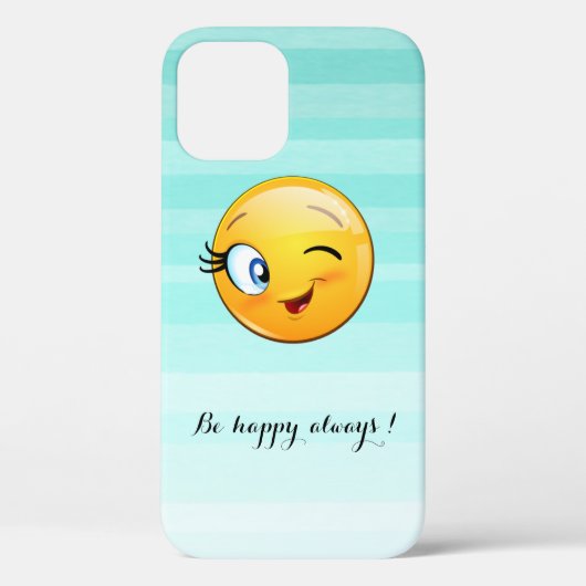 Schattige windenergie Emoji Face-Be altijd gelukki Case-Mate iPhone Case (Achterkant)