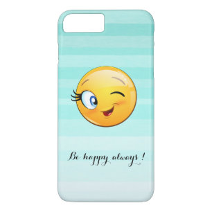 Schattige windenergie Emoji Face-Be altijd gelukki iPhone 8/7 Plus Hoesje