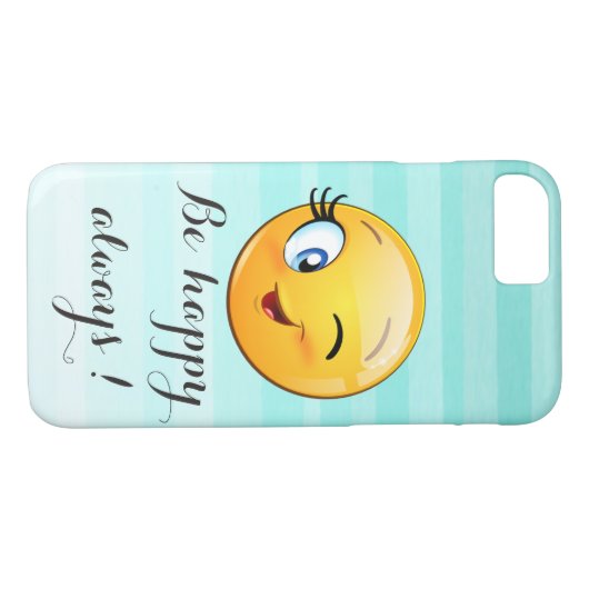 Schattige windenergie Emoji Face-Be altijd gelukki Case-Mate iPhone Case (Achterkant (Horizontaal))