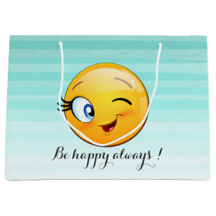 Schattige windenergie Emoji Face-Be altijd gelukki Groot Cadeauzakje