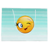 Schattige windenergie Emoji Face-Be altijd gelukki Groot Cadeauzakje (Achterkant)