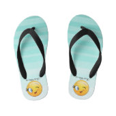 Schattige windenergie Emoji Face-Be altijd gelukki Kinder Teenslippers (Voetbed)
