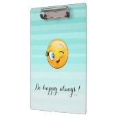 Schattige windenergie Emoji Face-Be altijd gelukki Klembord (Links)