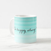 Schattige windenergie Emoji Face-Be altijd gelukki Koffiemok (Voorkant links)