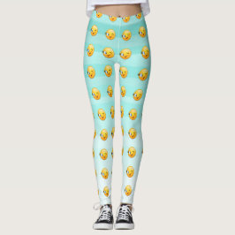 Schattige windenergie Emoji Face-Be altijd gelukki Leggings