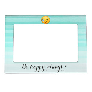 Schattige windenergie Emoji Face-Be altijd gelukki Magnetisch Fotolijstje