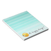 Schattige windenergie Emoji Face-Be altijd gelukki Notitieblok (Schuin)