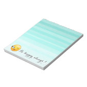 Schattige windenergie Emoji Face-Be altijd gelukki Notitieblok (Linkerzijde)