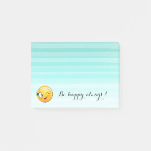 Schattige windenergie Emoji Face-Be altijd gelukki Post-it® Notes