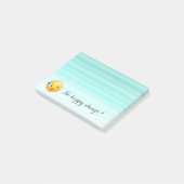 Schattige windenergie Emoji Face-Be altijd gelukki Post-it® Notes (Schuin)
