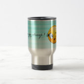 Schattige windenergie Emoji Face-Be altijd gelukki Reisbeker (Center)