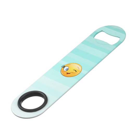 Schattige windenergie Emoji Face-Be altijd gelukki Speed Flessenopener (Achterkant Gekanteld)