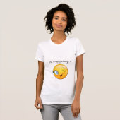 Schattige windenergie Emoji Face-Be altijd gelukki T-shirt (Voorkant volledig)