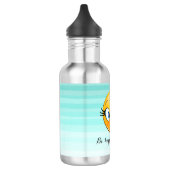 Schattige windenergie Emoji Face-Be altijd gelukki Waterfles (Links)