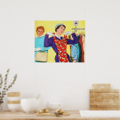 schattige winkelier poster (Keuken)