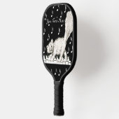 Schattige Winking White Cat op Piano Keys Muziekno Pickleball Paddle (Links)
