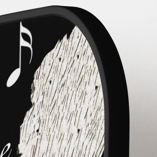 Schattige Winking White Cat op Piano Keys Muziekno Pickleball Paddle (Links Detail)