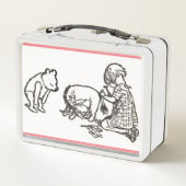 Schattige Winnie the Pooh and PigletMetal Lunch Bo (Achterkant)