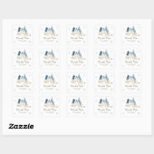 Schattige winter Arctische Wolf Verjaardagsfeestje Vierkante Sticker (Vel)