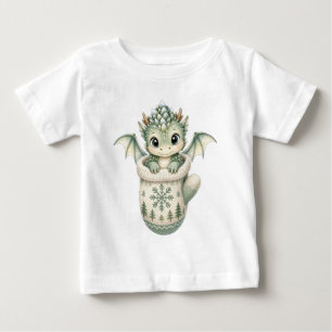 Schattige Winter Baby Draak Muts Waterverf 