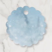 Schattige Winter Beer Blauw Baby shower Bedankjes Labels (Achterkant)