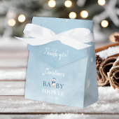 Schattige Winter Beer Blauw Baby shower Dank u Bedankdoosjes