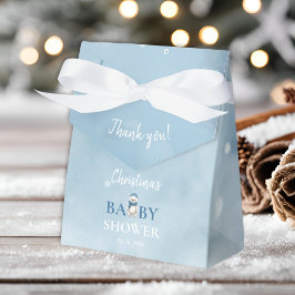Schattige Winter Beer Blauw Baby shower Dank u Bedankdoosjes
