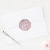 Schattige Winter Beer Roze Baby shower Ronde Sticker (Envelop)