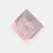 Schattige Winter Beer Roze Baby shower Servet (Hoek)