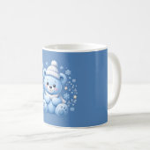 Schattige Winter Blauwe Teddibeer Koffiemok (Voorkant rechts)