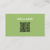 Schattige Winter Elf Maakt Speelgoed QR Code Visitekaartje (Achterkant)