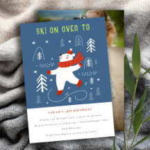 Schattige Winter Forest Beer Ski Foto Kinderen Ver