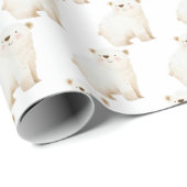 Schattige winter ijsberen cadeaupapier (Rol Hoek)