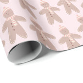 Schattige winter kerst man van peperkoek cadeaupapier (Rol Hoek)