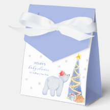 Schattige Winter Kerstman IJsbeer Baby Shower