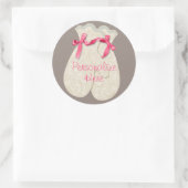  schattige winter mittens lint lace classi ronde sticker (Tas)