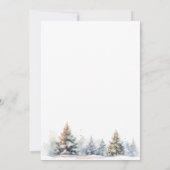 Schattige Winter Onederland Verjaardagsdennenbos Kaart (Achterkant)